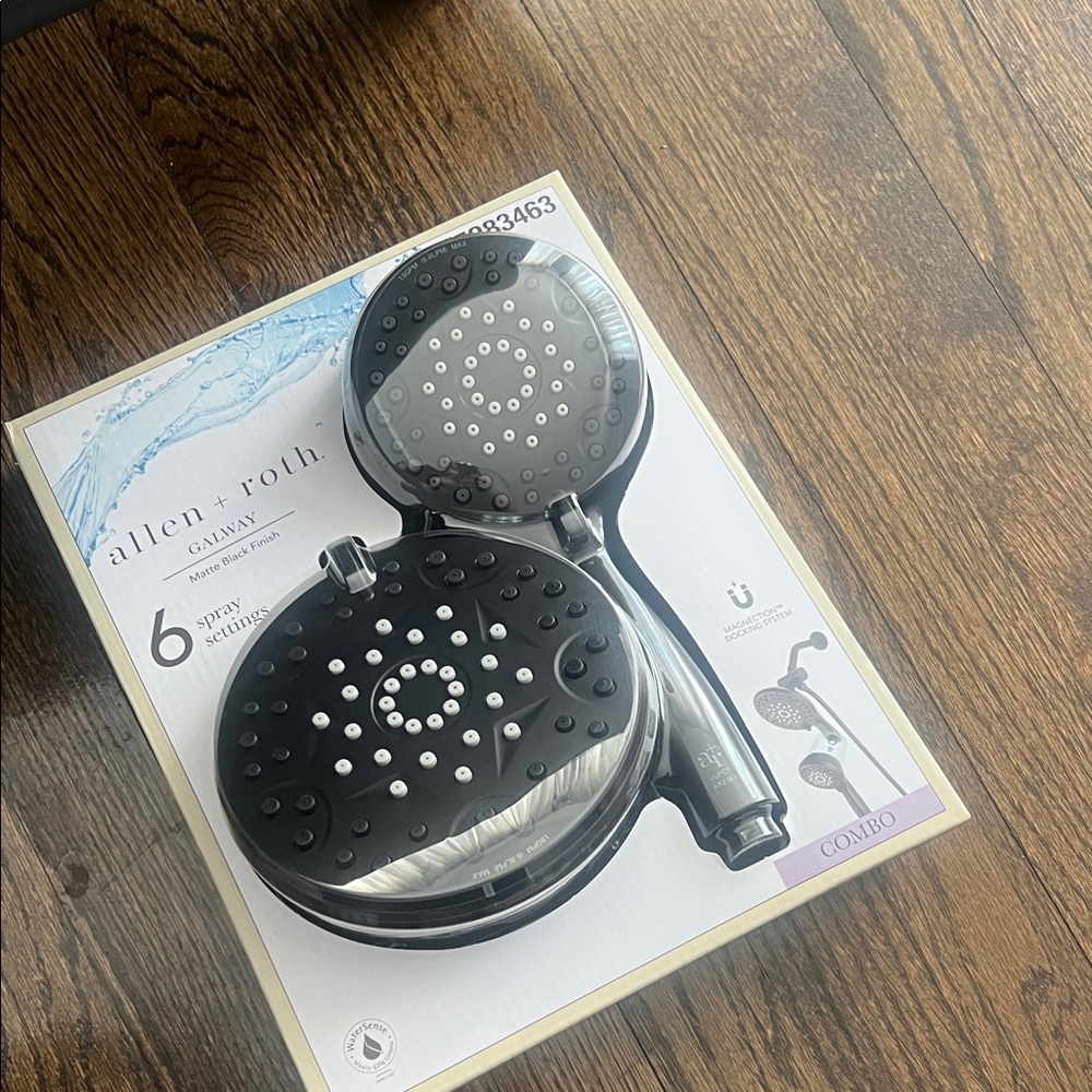 Allen + Roth Black Shower Head Combo
